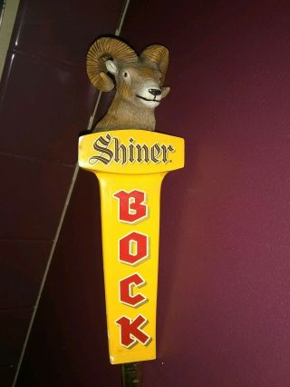 Shiner Bock Ram Beer Tap Handle