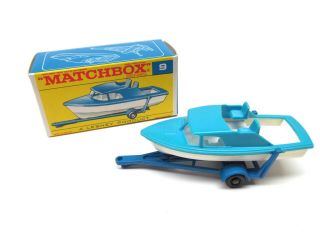 Matchbox Lesney 9 Boat And Trailer