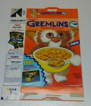 1984 Gremlins Cereal Box Flat Ralston