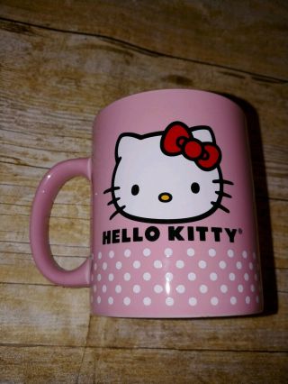 Hello Kitty 2011 Double Sided Design Sanrio Cat Pink Ceramic Coffee Cup Tea Mug 2