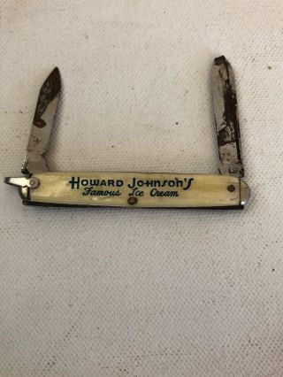 RARE ADVERTISING POCKET KNIFE HOWARD JOHNSON ' S FAMOUS ICE CREAM 8