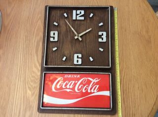 Vintage Drink Coca Cola Wall Clock 12” X 18”