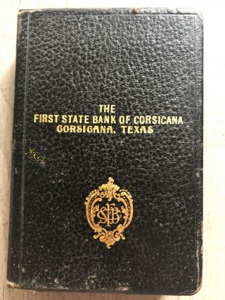 The First State Bank Of Corsicana Book Bank