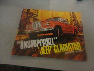 1960s Jeep Gladiator 2 And 4 Wheel Drive Brochure In Color