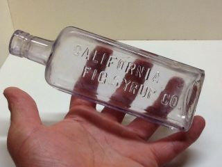Antique Light Amethyst California Fig Syrup Co Bottle,  Louisville,  Ky.