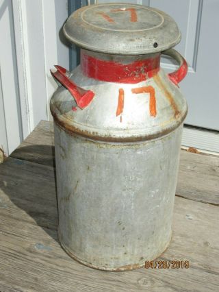 Milk Can Stainless Steel 5 Gallon Primative Unpainted,  Inside is Vintage 4