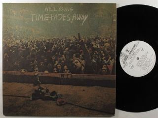 Neil Young Time Fades Away Reprise Lp Nm Wlp W/lyric Poster