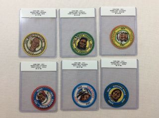 Complete Set Of 1972 Ovaltine Indian Chief Stickers In Top Loaders