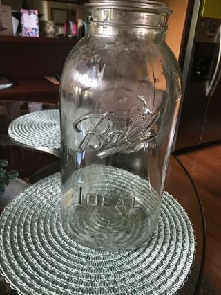 Large 2 Gallon Ball Ideal Eagle Mason Canning Jar Glass No Wire,  Lid Or Seal