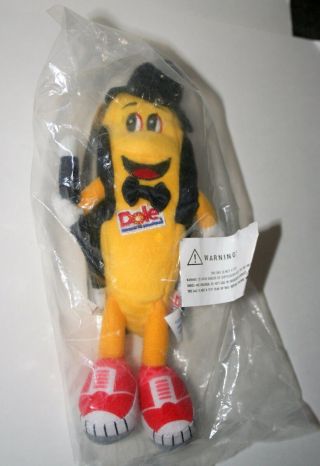 Dole Foods Bobby Banana Man Promo Breakfast Pal Bean Bag Toy Mip Bag 2001