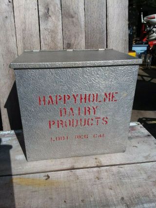 Vintage Happy Holme front porch milk box container 2