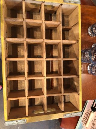 Vintage Pepsi Cola Beverage Wood Crate Soda Pop Wood Box Crate With 4 Glasses 5
