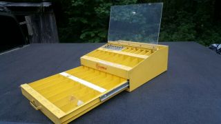 Vintage COLUMBIA DRILL BITS STORE COUNTER TOP DISPLAY CASE DRAWER Organizer 2