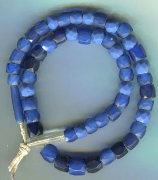 African Trade Beads Vintage Czech Bohemian Old Glass Russian Blues