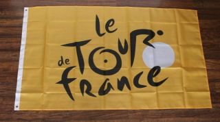 Le Tour De France Banner Flag Bike Race Cycling Bicycle Store Yellow Tdf Logo