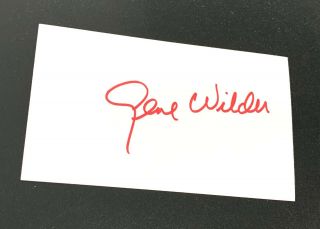 Gene Wilder Legendary Actor Signed Autograph 3x5 Index Card Willy Wonka