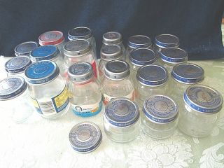 21 Empty Baby Food Glass Jars Gerber Crafts Storage Canning Variety Sizes Heinz