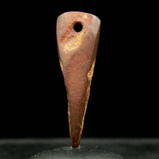 Kyra - Ancient Jasper Bead Pendant - 34.  1 Mm Long - Saharian Neolithic
