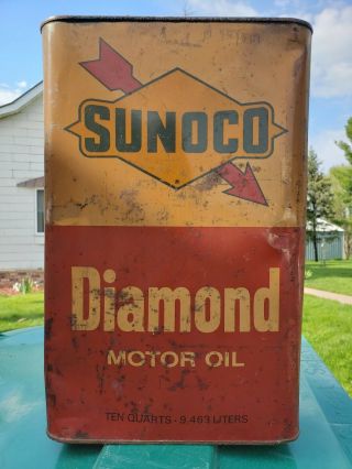 Sunoco Diamond 10 qt motor oil can 4