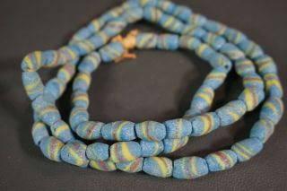 Ancient Roman/phoenician Mosaic Color Glass Beads Beaded Choker Necklace Jewelry