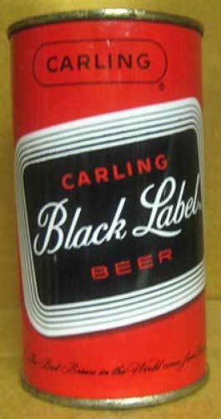 Carling Black Label Flat Top Beer Can With ® Trademark,  Natick,  Massachusetts