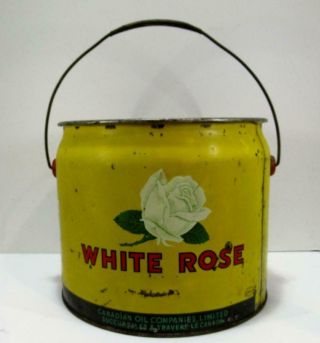 White Rose Canadian Oil Companies 25 Lb Grease Can 1939 - 1952