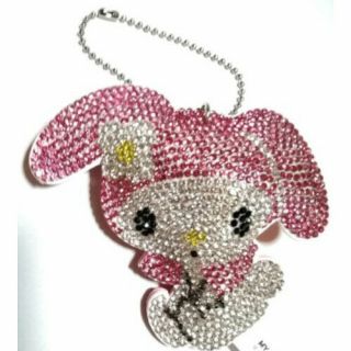 Sanrio My Melody Rhinestone Strap Key Chain Kawaii Pink Japan Fs Jp