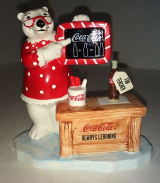 Mib Coca - Cola Polar Bear Figurine Always A Teacher Figurine