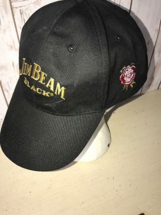 Jim Beam Black Embroidered Baseball Hat Cap Bourbon Whiskey