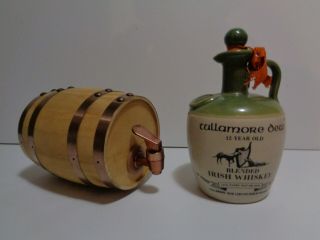 Old Irish Whiskey Jug & Personal Wiskey / Liquor Wooden Keg / Barrel