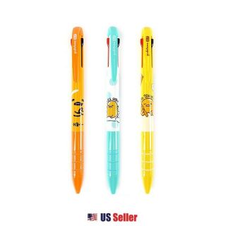 Sanrio Gudetama Lazy Egg 3 Color Clip Ballpoint Mascot Pen Set Of 3