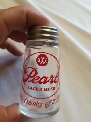 Vintage Pearl Lager Beer Xxx Salt Shaker " Only " Camping Picnic Rare Texas