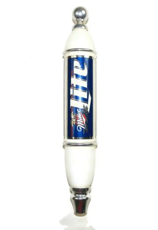 Miller Lite 12 " White Pub Style Beer Tap Handle