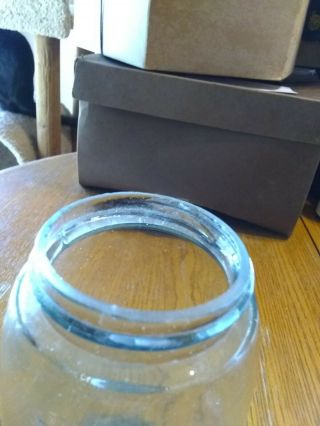 Circled Keystone Mason Fruit Jar Quart Very Whittled 65 4