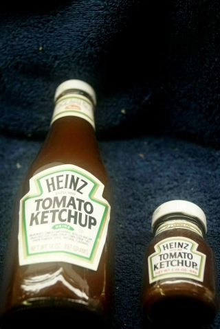 Heinz 14 Oz & 2.  25 Oz Vintage Glass Ketchup Bottles - 630