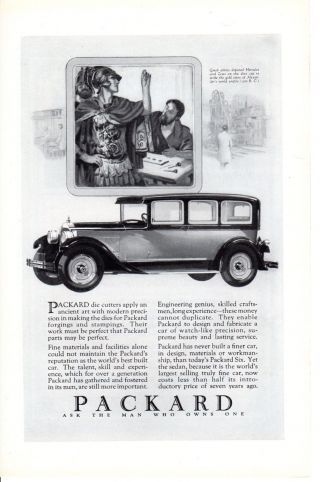 Vintage Print Auto Car Ad Packard Alexander 