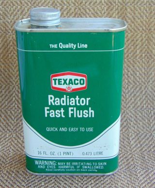 Vintage Texaco Radiator Fast Flush One Pint Gas Oil Can Empty