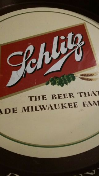 Schlitz metal vintage beer Tray Graphics on Both Sides 3