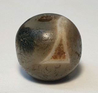 Ancient Rare Indo - Tibetan Agate Eye Bead