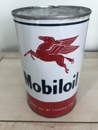 Antique Mobiloil Imperial Quart Motor Oil Tin Can Vintage Gas Cans Pegasus