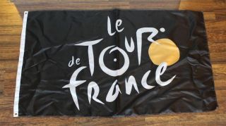 Le Tour De France Banner Flag French Bike Race Cycling Biking Store Black