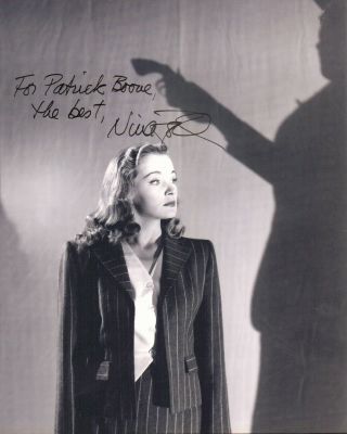 Nina Foch (d.  2008) - Actress - Cry Of The Werewolf / Spartacus - Autograph Photo