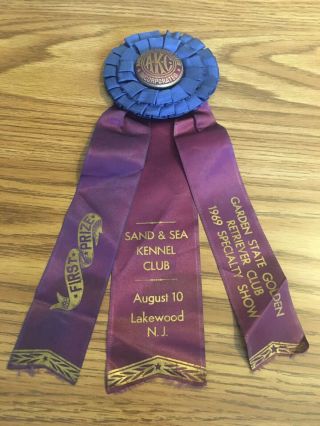 American Kennel Club 1st Prize Ribbon 1969 Jersey