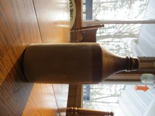 Unmarked Antique Origianl Stoneware Beer Or Soda Cone Top Bottle Pre 1900 