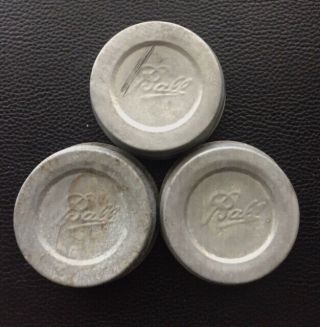 Ball Zinc Jar Lids With Glass Inserts Set Of 3