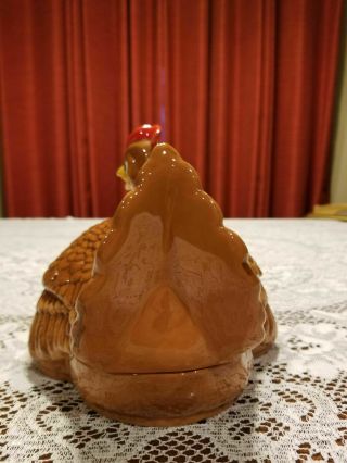Chicken Hen with Chicks Covered Serving Dish Vintage Arnel ' s Ceramic 3