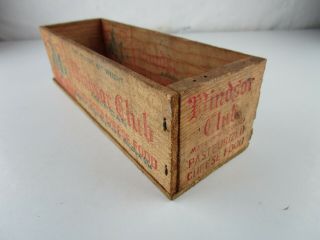 Vintage Wooden Cheese Box Windsor Club Pasteurized Two Pound Food Box No Lid 4