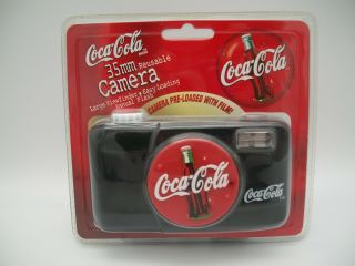 Nip 1999 Coca Cola 35mm Camera Reusable Camera With Film Inside Package