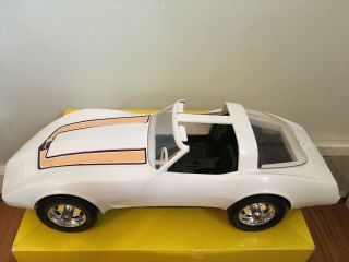 Vintage Gay Toys Chevrolet Corvette Sting Ray T - Top White W/ Decal 18 " Chevy