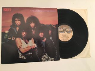 Kiss Lp Creatures Of The Night Tan Label With Wrong Cover Vg Shape